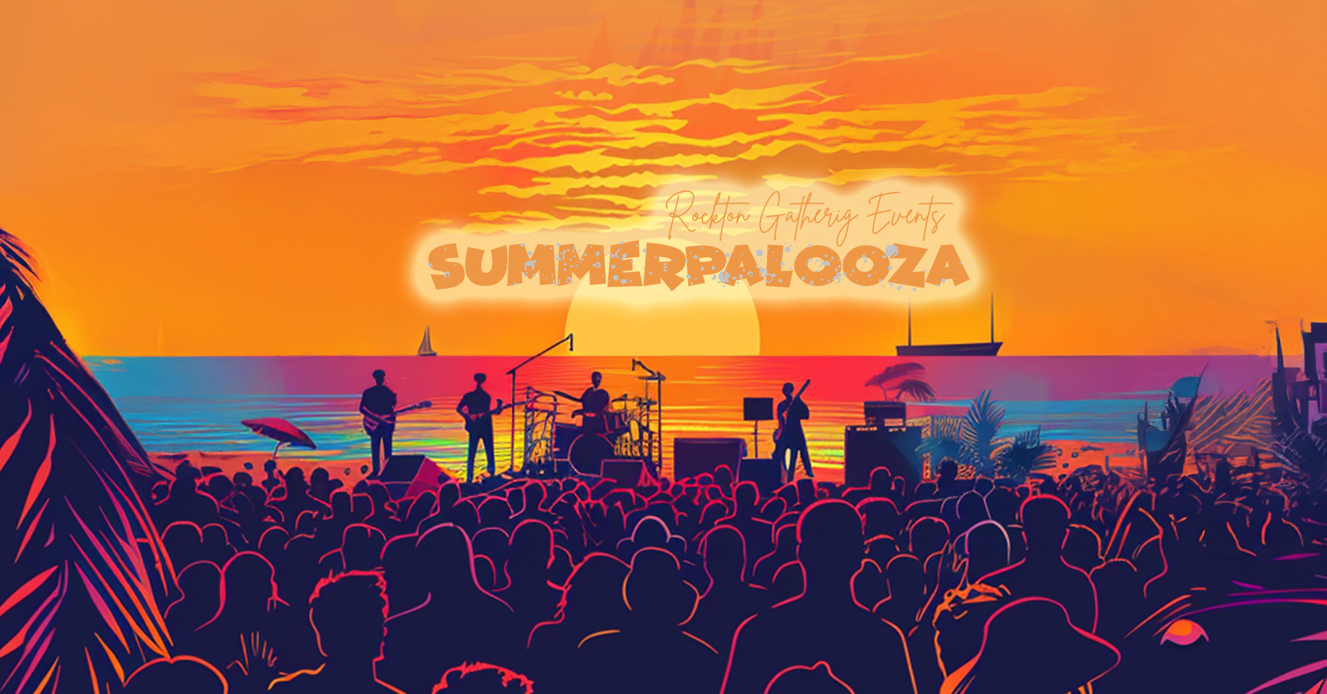 Summer fun at Summerpalooza - people dance by band on the river